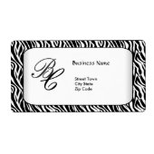 Label Business Elegante Black Zebra White Elite (Vorne)