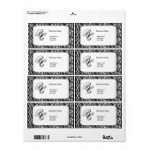 Label Business Elegante Black Zebra White Elite (Vorne)