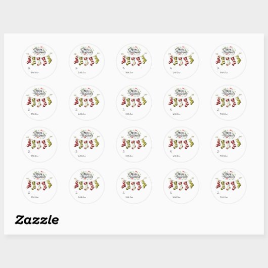Label/ Christmas Favor Stickers (Blatt)