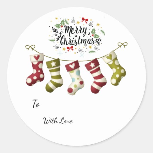 Label/ Christmas Favor Stickers (Vorderseite)