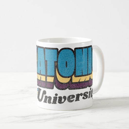 Label der Universität Miskatonic Kaffeetasse (VorderseiteRechts)