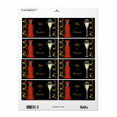 Label Fantastisch Red Dress Black Gold (Vorne)