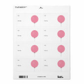 Label für Ballonbezeichnungen - Rose (Vorne)