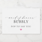 Label für Ellesmere-Trauzeugin (UK) Schaumweinetikett (Einzelnes Label)