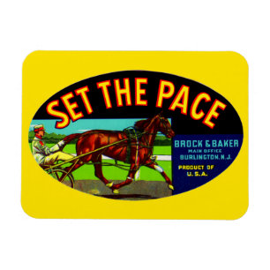 Label für Gemüse-Kisten "1930s Set the Pace" Magnet
