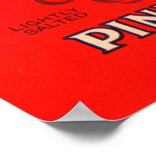 Label für Lachs aus Grünem Drachen Poster (Ecke)