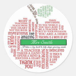 Label für Lehrerbezeichnungen Runder Aufkleber