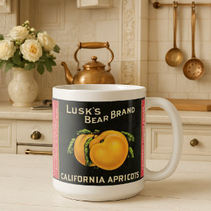 Label für Vintage Bärenmarken - California Apricot Kaffeetasse