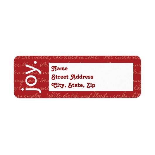 Label "Joy" (Kein Foto) (Vorne)