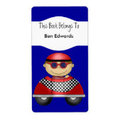 Label Kids Book Labels Stickers Car (Vorne)