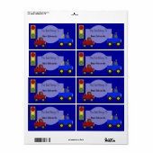 Label Kids Book Labels Stickers Große Trucks (Vorne)