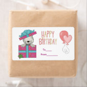 Label-Kindergeburtstag kennzeichnet Aufkleber groß (Insitu)