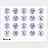 Label Lavender Gingham Private Essential Oils Runder Aufkleber (Blatt)