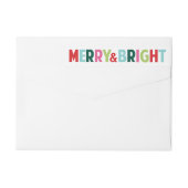 Label "Merry and Bright Holiday Wraparound Address (Rückseite)