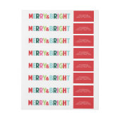 Label "Merry and Bright Holiday Wraparound Address (Bogen)