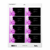 Label Pink Black Floral Diamond Jewel Address (Vorne)