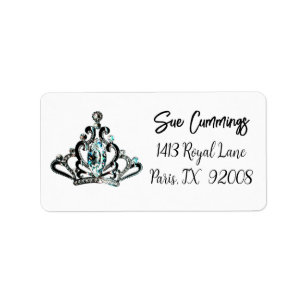 Label "Royal Tiara" Adressaufkleber