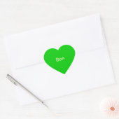 Label "Son"-Foto Herz-Aufkleber (Umschlag)