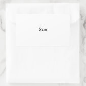 Label "Son"-Foto Rechteckiger Aufkleber (Tasche)