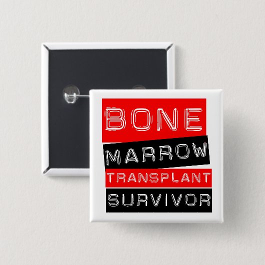 Label Style - Knochenmark-Transplantationsüberlebn Button (Vorne & Hinten)