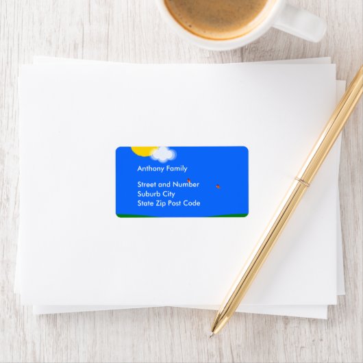 Label Sunny Day Adressaufkleber (Insitu)