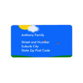 Label Sunny Day Adressaufkleber (Vorne)