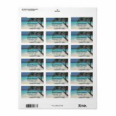 Label "Sunny Tropical Beach Ocean Paradise" Adressaufkleber (Vorne)