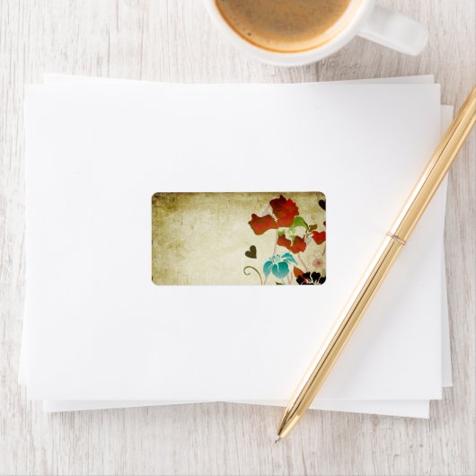 Label Vintagepoppies Adressaufkleber (Insitu)