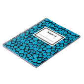 Labeled - Sky Blue auf Black Notizblock (Linke Seite)