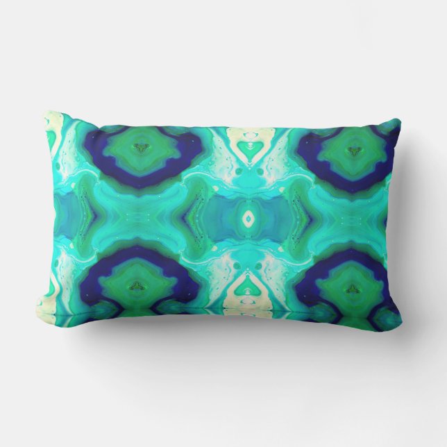 LaBella Türkis und Blau 3 Akzent Pillow im Freien Kissen Für Draußen (Vorderseite)