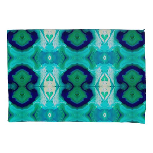 LaBella Türkis und Blau - Kissenabdeckungen Kissenbezug (Vorderseite-Links)