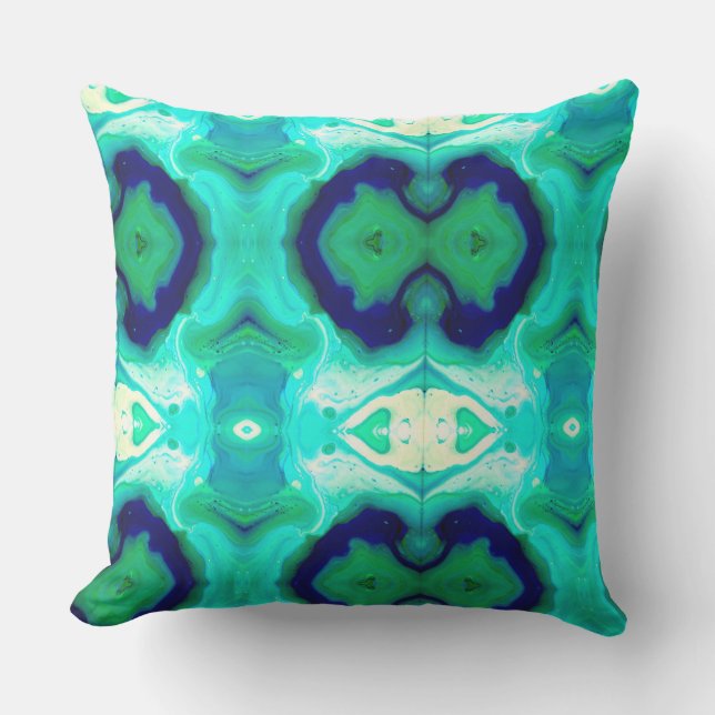 LaBella Turquoise und Blue 2 Akzente im Freien Kissen (Vorderseite)