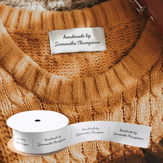 Labels Bekleidungsmarken Handmade Items Skript-Sch Satinband