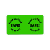 Labels der Pantry - sicher zu essen Adressaufkleber (Vorne)