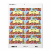 Labels der personalisierten Blumenschule (Vorne)