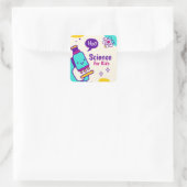 Labels des Wissenschafts-Programms - zurück zur sc Quadratischer Aufkleber (Tasche)