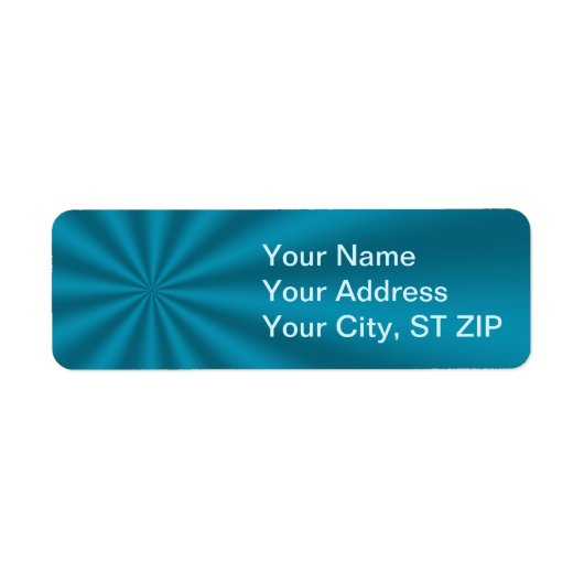 Labels für aquamarine Sternexplosion (Vorne)