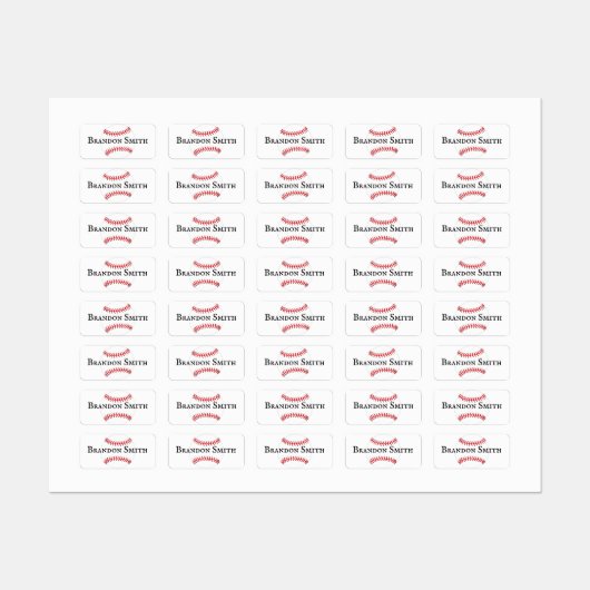 Labels für Baseball-Stitching-Designnamen Etiketten (Blatt)
