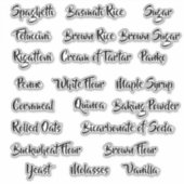 Labels für benutzerdefinierte Speicherkanister (Vorderseite)