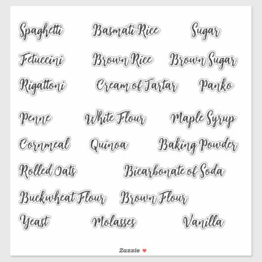 Labels für benutzerdefinierte Speicherkanister (Blatt)