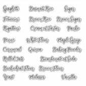 Labels für benutzerdefinierte Speicherkanister (Vorderseite)