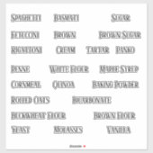 Labels für benutzerdefinierte Speicherkanister (Blatt)