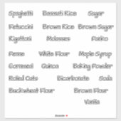 Labels für benutzerdefinierte Speicherkanister (Blatt)