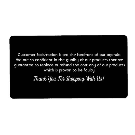 Labels für berufliche Produkte (Vorne)