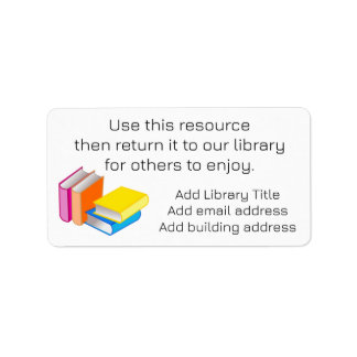 Labels für Bibliothek/Mediencenter Adressaufkleber