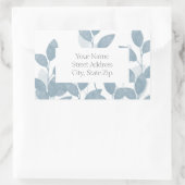 Labels für Blätter mit weichem Schiefer Rechteckiger Aufkleber (Tasche)