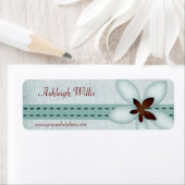 Labels für blaue Multifunktionsleisten und Blume (Insitu)