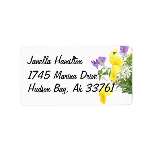 Labels für Blumenadressen Adressaufkleber (Vorne)