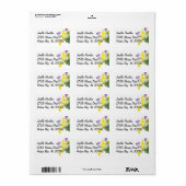 Labels für Blumenadressen Adressaufkleber (Vorne)