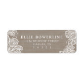 Labels für Burlap- und Spitzenadressen (Vorne)